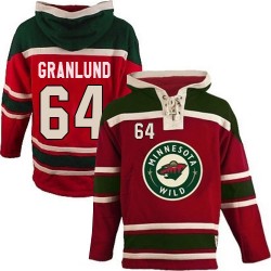 Premier Old Time Hockey Adult Mikael Granlund Sawyer Hooded Sweatshirt Jersey - NHL 64 Minnesota Wild