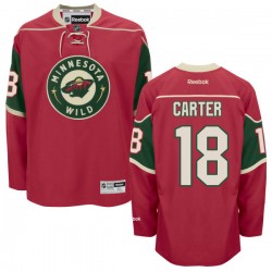 Authentic Reebok Adult Ryan Carter Home Jersey - NHL 18 Minnesota Wild