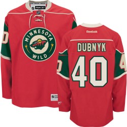 Authentic Reebok Adult Devan Dubnyk Home Jersey - NHL 40 Minnesota Wild
