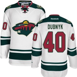 Authentic Reebok Adult Devan Dubnyk Away Jersey - NHL 40 Minnesota Wild