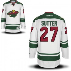 Authentic Reebok Women's Brett Sutter Away Jersey - NHL 27 Minnesota Wild