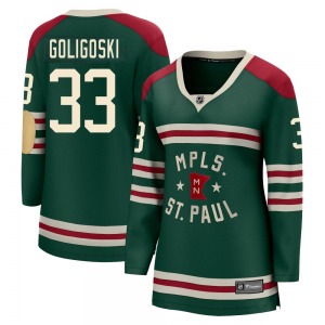 Breakaway Fanatics Branded Women's Alex Goligoski Green 2022 Winter Classic Jersey - NHL Minnesota Wild