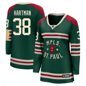 Breakaway Fanatics Branded Women's Ryan Hartman Green 2022 Winter Classic Jersey - NHL Minnesota Wild