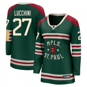 Breakaway Fanatics Branded Women's Jacob Lucchini Green 2022 Winter Classic Jersey - NHL Minnesota Wild