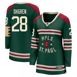 Breakaway Fanatics Branded Women's Liam Ohgren Green 2022 Winter Classic Jersey - NHL Minnesota Wild