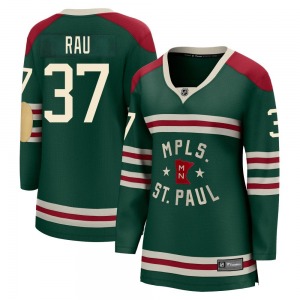 Breakaway Fanatics Branded Women's Kyle Rau Green 2022 Winter Classic Jersey - NHL Minnesota Wild