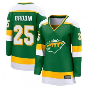 Breakaway Fanatics Branded Women's Jonas Brodin Green Special Edition 2.0 Jersey - NHL Minnesota Wild