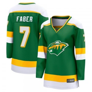 Breakaway Fanatics Branded Women's Brock Faber Green Special Edition 2.0 Jersey - NHL Minnesota Wild