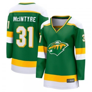 Breakaway Fanatics Branded Women's Zane McIntyre Green Special Edition 2.0 Jersey - NHL Minnesota Wild