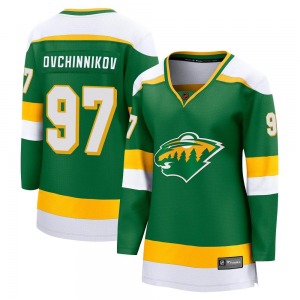 Breakaway Fanatics Branded Women's Dmitry Ovchinnikov Green Special Edition 2.0 Jersey - NHL Minnesota Wild