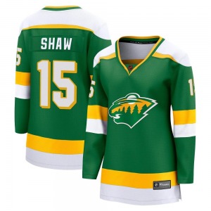 Breakaway Fanatics Branded Women's Mason Shaw Green Special Edition 2.0 Jersey - NHL Minnesota Wild