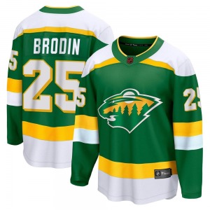 Breakaway Fanatics Branded Youth Jonas Brodin Green Special Edition 2.0 Jersey - NHL Minnesota Wild