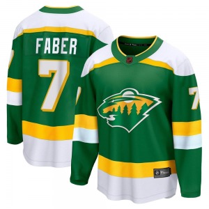 Breakaway Fanatics Branded Youth Brock Faber Green Special Edition 2.0 Jersey - NHL Minnesota Wild