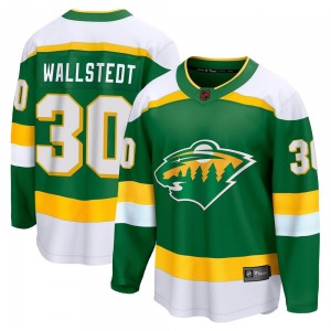 Breakaway Fanatics Branded Youth Jesper Wallstedt Green Special Edition 2.0 Jersey - NHL Minnesota Wild