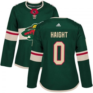 Authentic Adidas Women's Hunter Haight Green Home Jersey - NHL Minnesota Wild