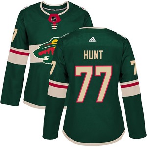 Authentic Adidas Women's Brad Hunt Green Home Jersey - NHL Minnesota Wild