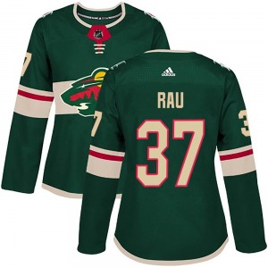 Authentic Adidas Women's Kyle Rau Green Home Jersey - NHL Minnesota Wild
