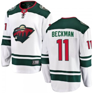 Breakaway Fanatics Branded Youth Adam Beckman White Away Jersey - NHL Minnesota Wild