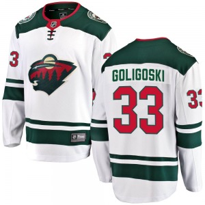 Breakaway Fanatics Branded Youth Alex Goligoski White Away Jersey - NHL Minnesota Wild