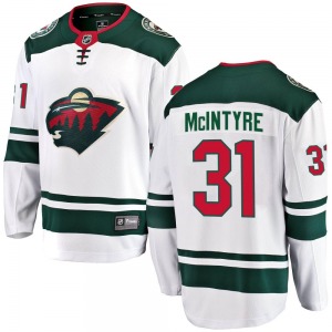 Breakaway Fanatics Branded Youth Zane McIntyre White Away Jersey - NHL Minnesota Wild