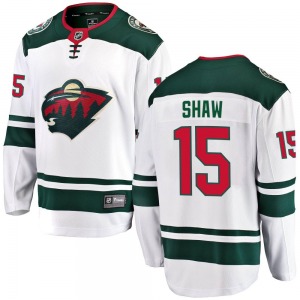 Breakaway Fanatics Branded Youth Mason Shaw White Away Jersey - NHL Minnesota Wild