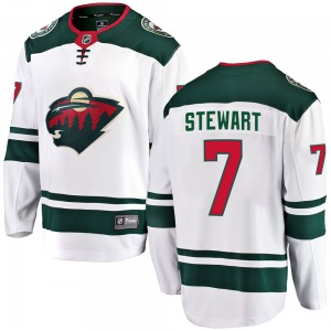 Breakaway Fanatics Branded Youth Chris Stewart White Away Jersey - NHL Minnesota Wild
