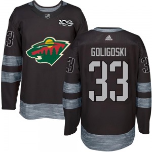 Authentic Adult Alex Goligoski Black 1917-2017 100th Anniversary Jersey - NHL Minnesota Wild