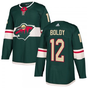Authentic Adidas Youth Matt Boldy Green Home Jersey - NHL Minnesota Wild
