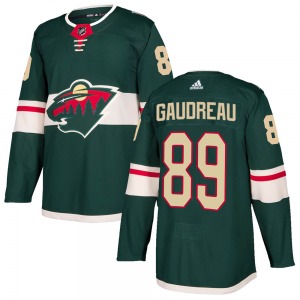 Authentic Adidas Youth Frederick Gaudreau Green Home Jersey - NHL Minnesota Wild