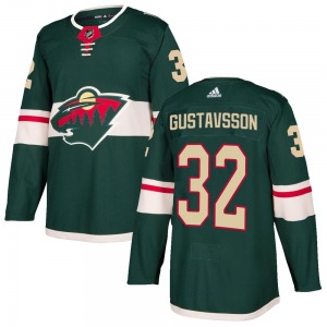 Authentic Adidas Youth Filip Gustavsson Green Home Jersey - NHL Minnesota Wild