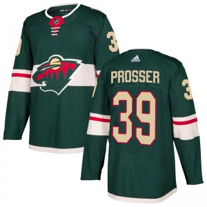 Authentic Adidas Youth Nate Prosser Green Home Jersey - NHL Minnesota Wild