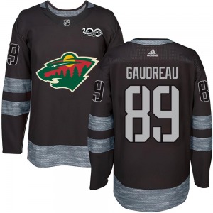 Authentic Youth Frederick Gaudreau Black 1917-2017 100th Anniversary Jersey - NHL Minnesota Wild