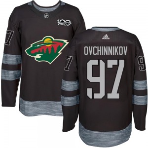 Authentic Youth Dmitry Ovchinnikov Black 1917-2017 100th Anniversary Jersey - NHL Minnesota Wild