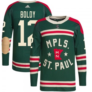 Authentic Adidas Youth Matt Boldy Green 2022 Winter Classic Player Jersey - NHL Minnesota Wild