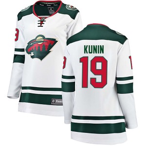 Breakaway Fanatics Branded Women's Luke Kunin White Away Jersey - NHL Minnesota Wild