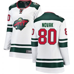 Breakaway Fanatics Branded Women's Pavel Novak White Away Jersey - NHL Minnesota Wild