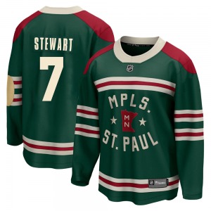 Breakaway Fanatics Branded Adult Chris Stewart Green 2022 Winter Classic Jersey - NHL Minnesota Wild
