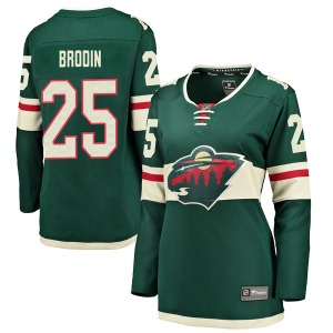 Breakaway Fanatics Branded Women's Jonas Brodin Green Home Jersey - NHL Minnesota Wild