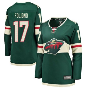 Breakaway Fanatics Branded Women's Marcus Foligno Green Home Jersey - NHL Minnesota Wild