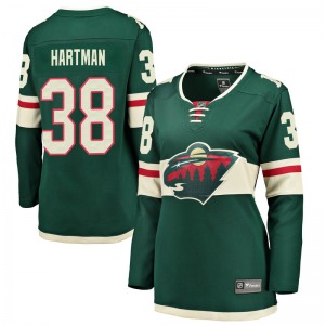 Breakaway Fanatics Branded Women's Ryan Hartman Green Home Jersey - NHL Minnesota Wild
