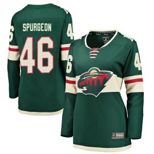 Breakaway Fanatics Branded Women's Jared Spurgeon Green Home Jersey - NHL Minnesota Wild