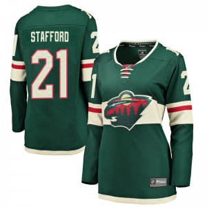 Breakaway Fanatics Branded Women's Drew Stafford Green Home Jersey - NHL Minnesota Wild