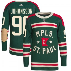 Authentic Adidas Adult Marcus Johansson Green 2022 Winter Classic Player Jersey - NHL Minnesota Wild