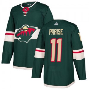 Authentic Adidas Youth Zach Parise Green Home Jersey - NHL Minnesota Wild