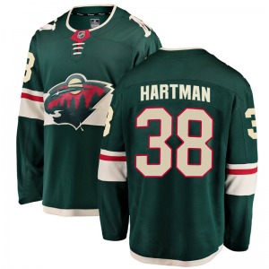 Breakaway Fanatics Branded Youth Ryan Hartman Green Home Jersey - NHL Minnesota Wild