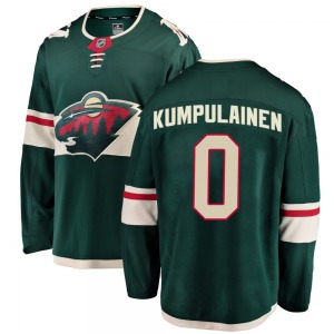 Breakaway Fanatics Branded Youth Rasmus Kumpulainen Green Home Jersey - NHL Minnesota Wild
