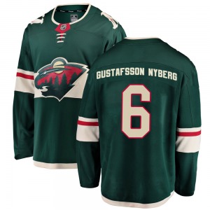Breakaway Fanatics Branded Youth Viking Gustafsson Nyberg Green Home Jersey - NHL Minnesota Wild