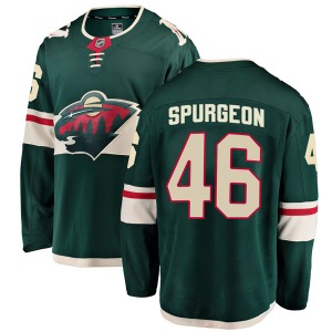 Breakaway Fanatics Branded Youth Jared Spurgeon Green Home Jersey - NHL Minnesota Wild