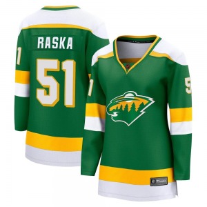 Breakaway Fanatics Branded Women's Adam Raska Green Special Edition 2.0 Jersey - NHL Minnesota Wild