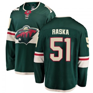 Breakaway Fanatics Branded Adult Adam Raska Green Home Jersey - NHL Minnesota Wild